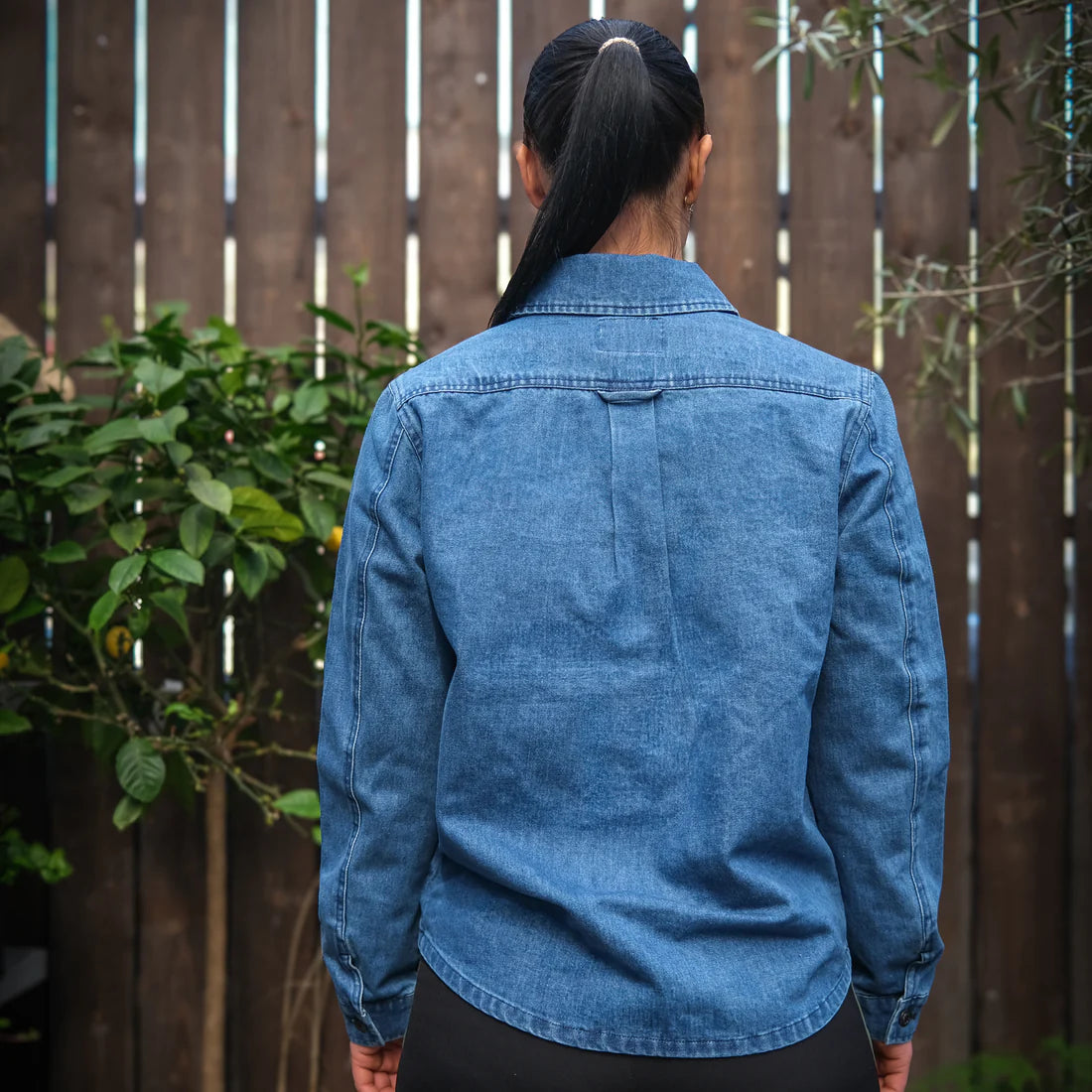 Denim vinnuskyrta