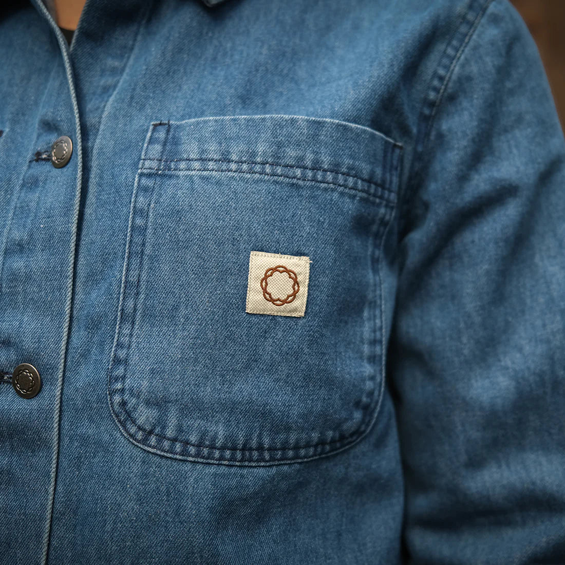 Denim vinnuskyrta