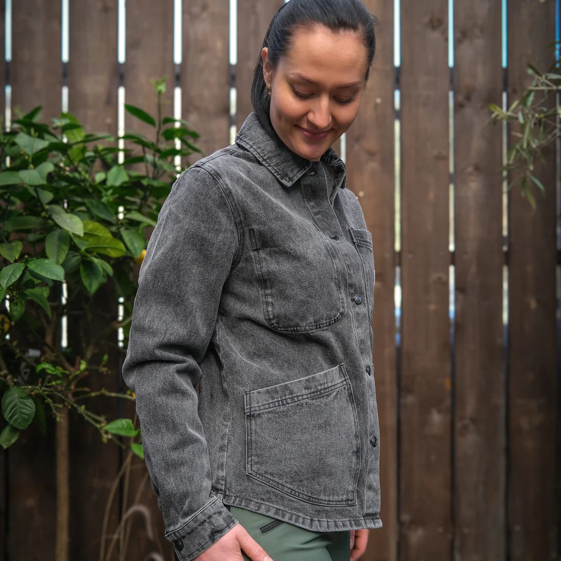 Denim vinnuskyrta